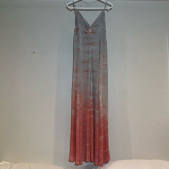 Silk Tie Dye Gypsy 05 Maxi Dress Medium - Picture 2 of 8